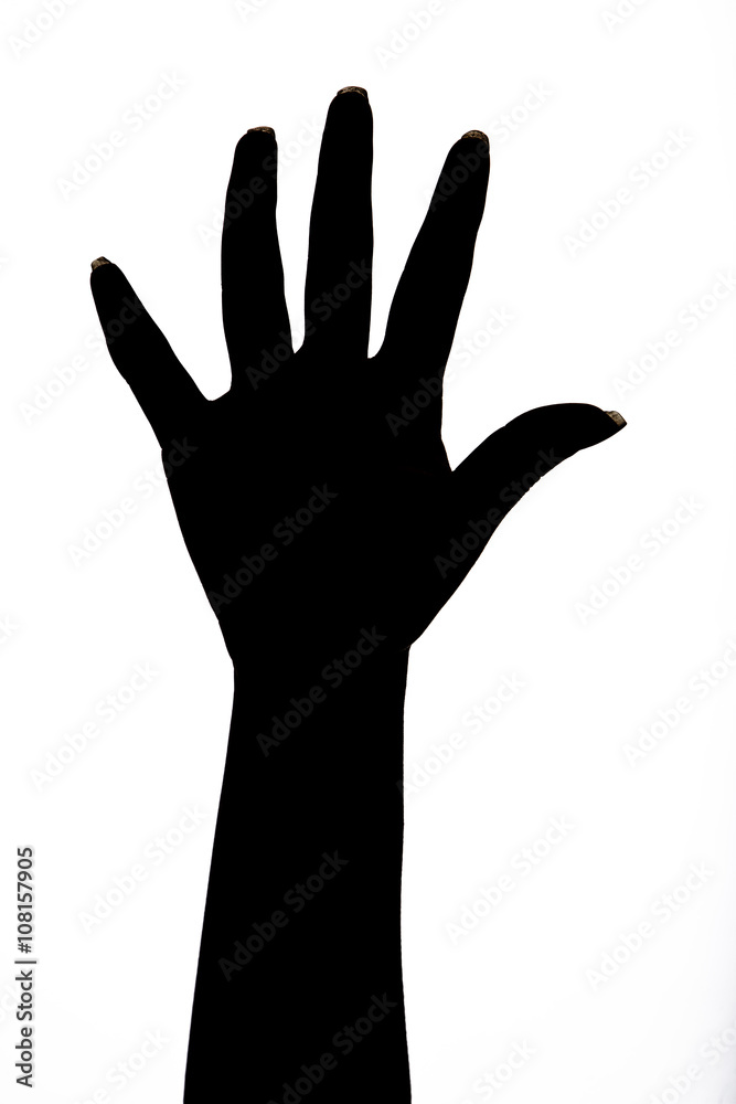 woman hands signal silhouette