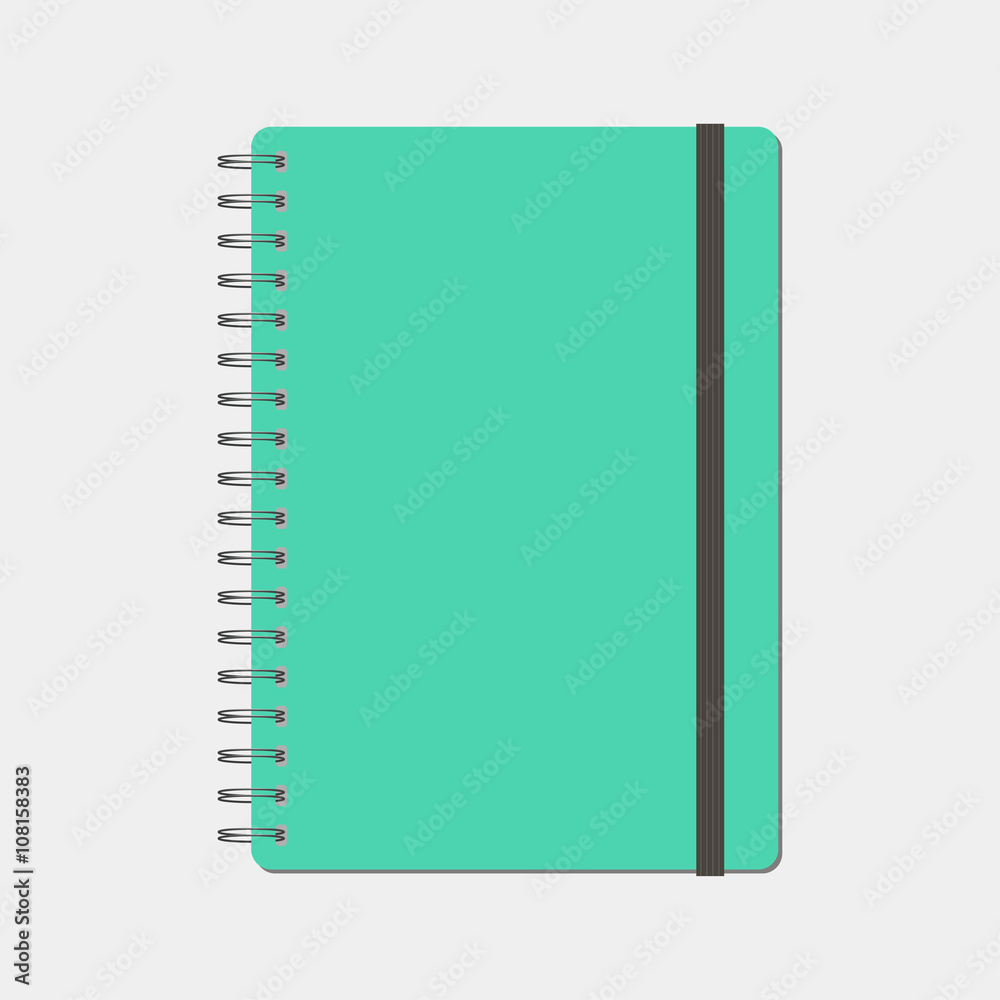 spiral notepad, notebook. Closed notebook spiral notepad, notebook. Closed notebook