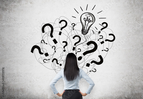 Businesswoman idea photo