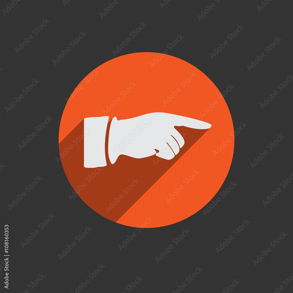 Fototapeta premium Hand finger icon. Button for web. 