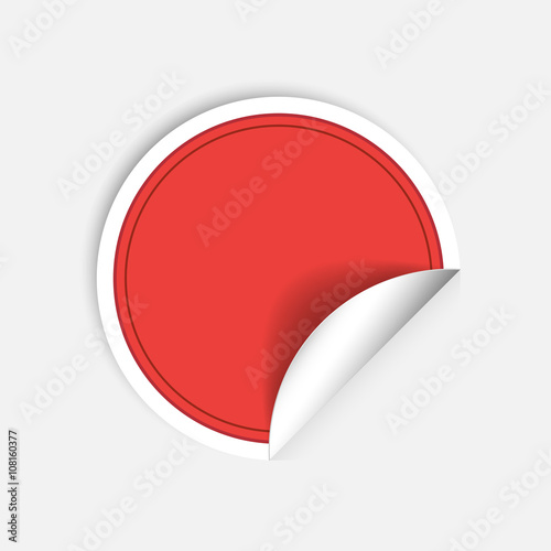 Free Download Round stickers with curled edge isolated on white background. - GFXLoad