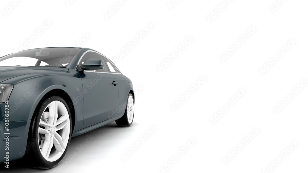 CG render of generic luxury coupe car CG render of generic luxury coupe car