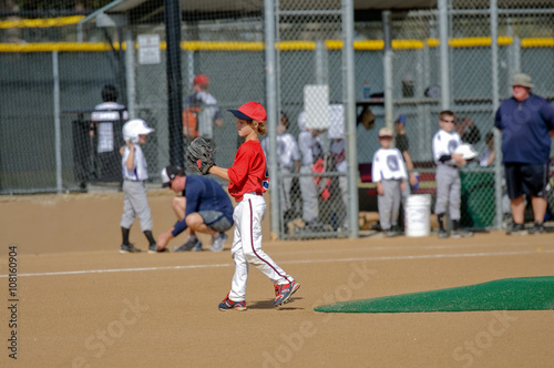 Canvas Print Little league baseball pitcher