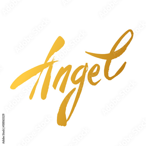 text angel lettering