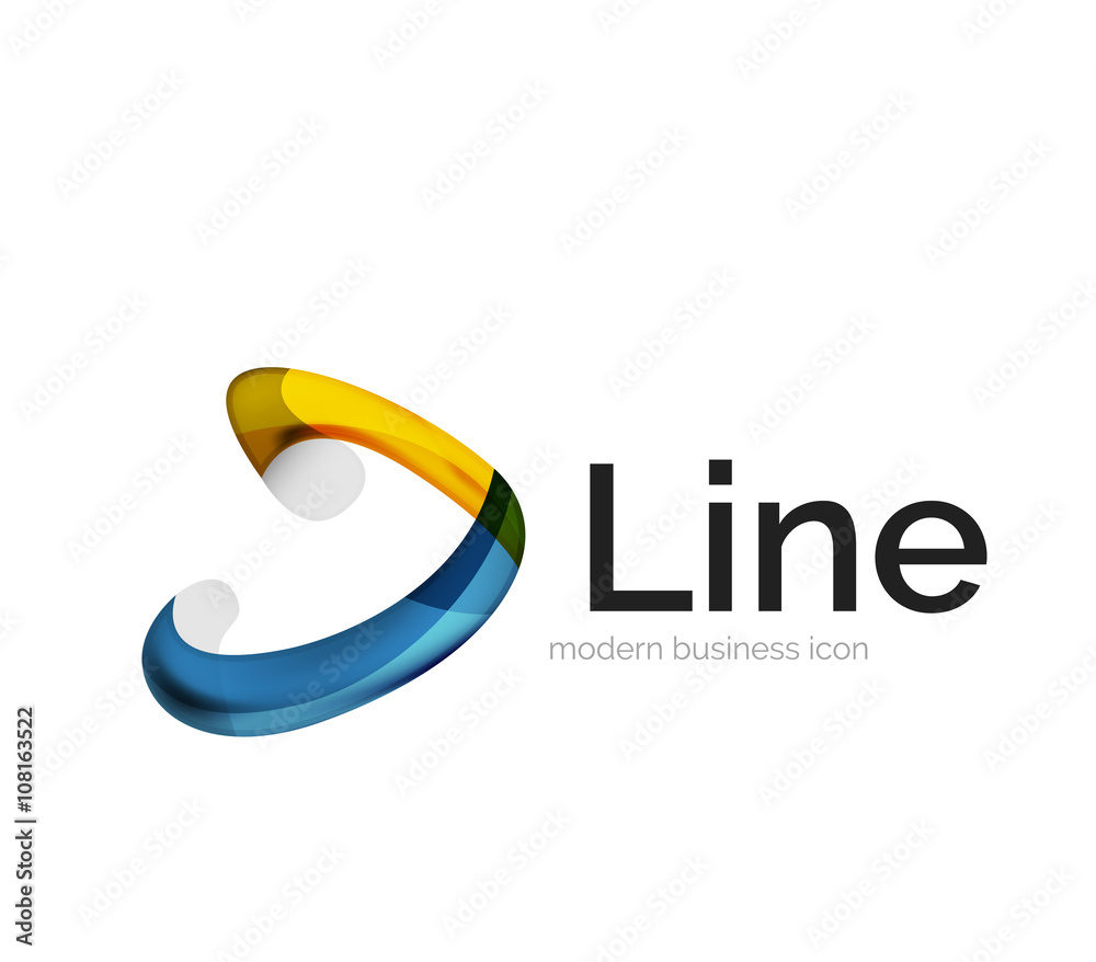 Modern vector ribbon logo Modern vector ribbon logo