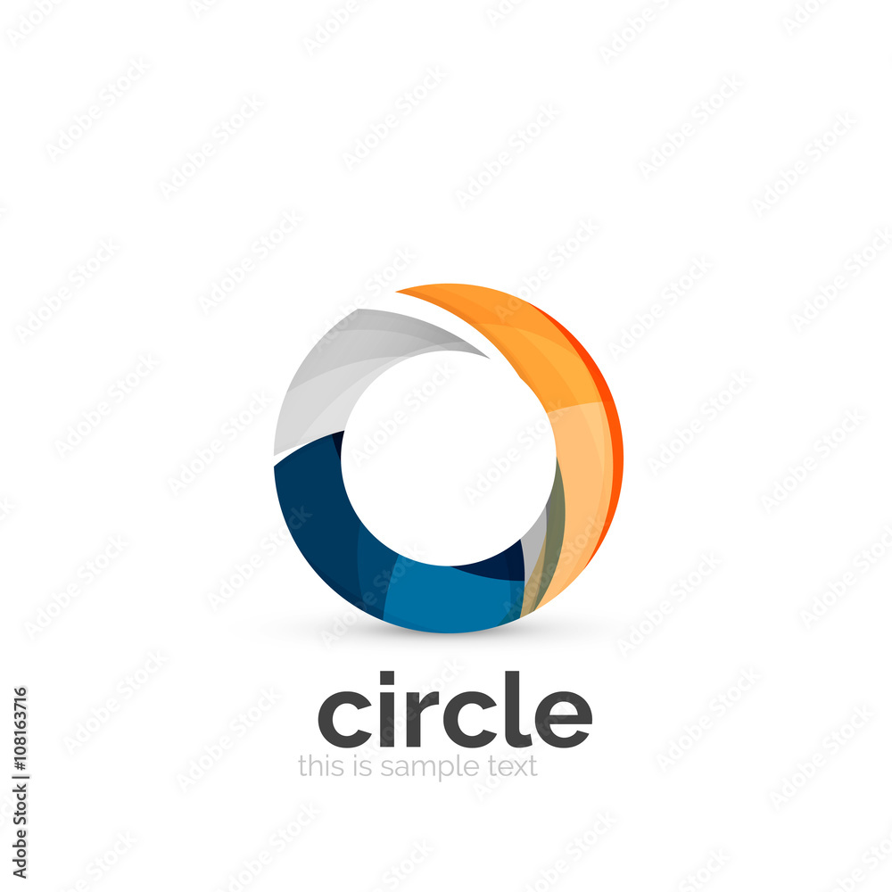 Abstract swirly round logo template Abstract swirly round logo template
