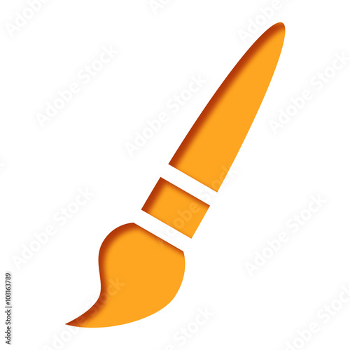 Logo pinceau. Peinture.