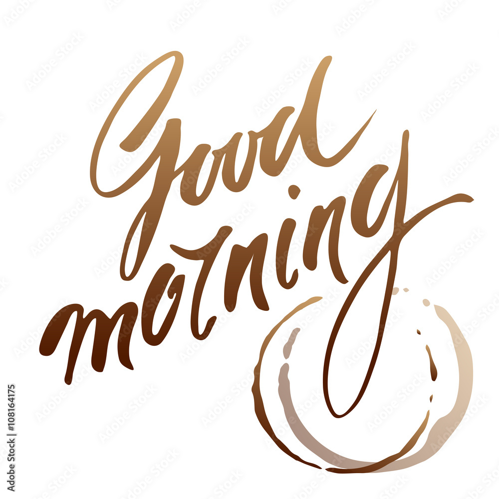 Obraz premium good morning text
