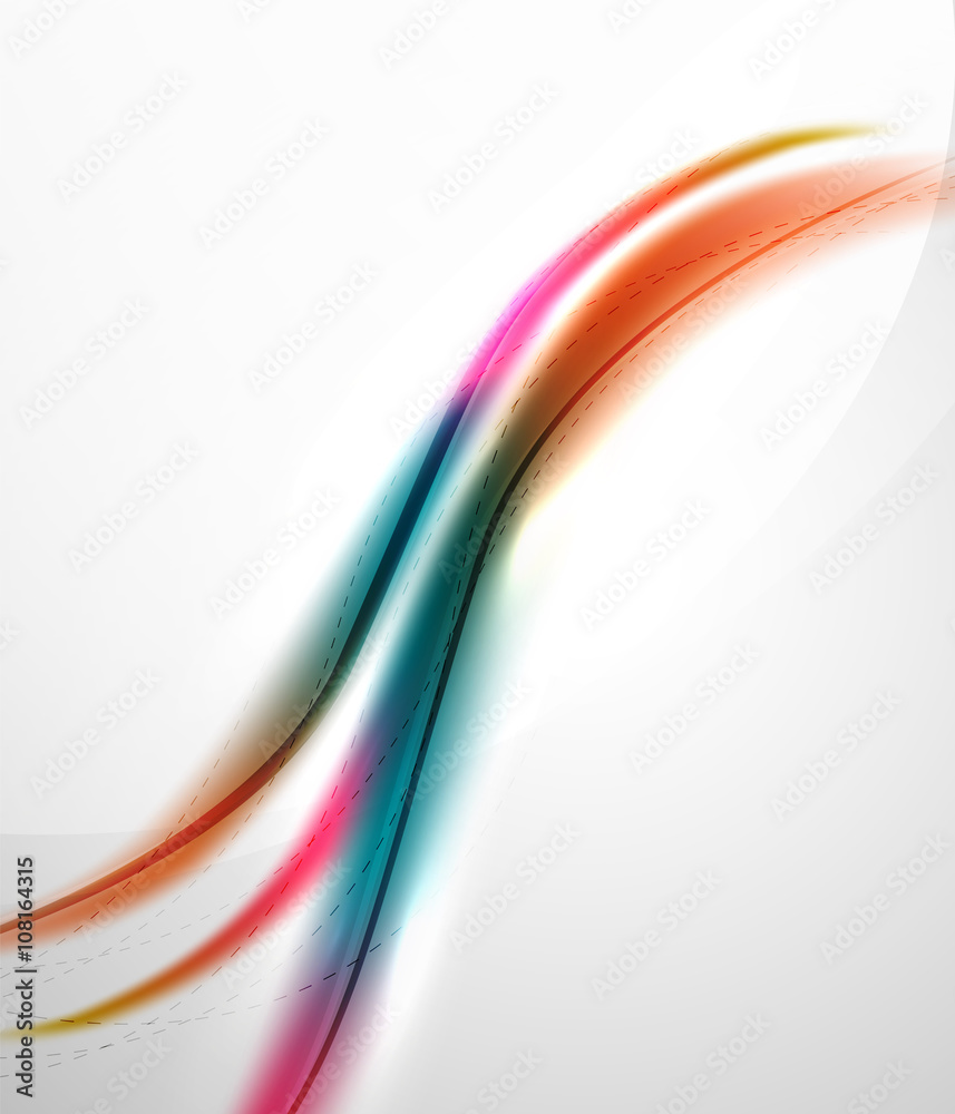 Rainbow color glossy silk elegant wave Rainbow color glossy silk elegant wave