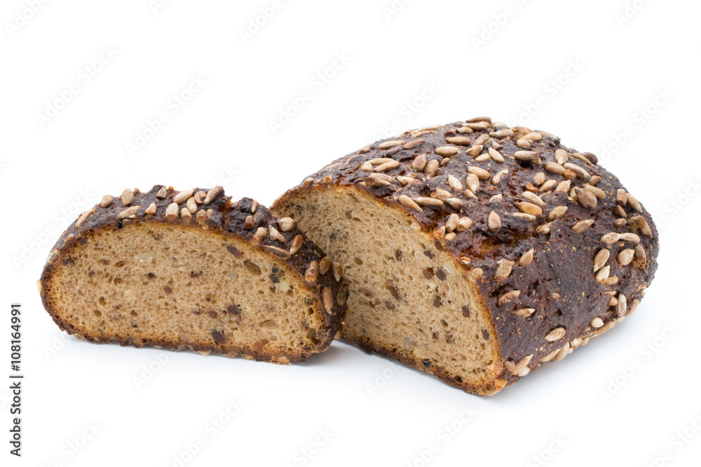 Rye bread isolated on white background. Rye bread isolated on white background.