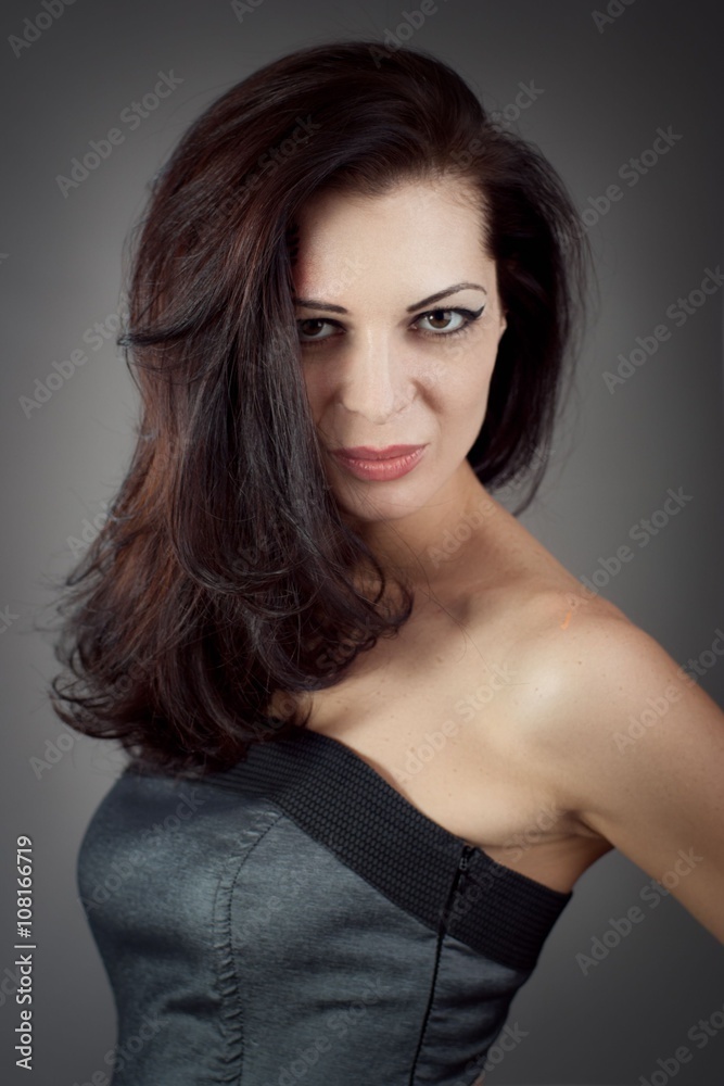Portrait of beautiful woman with fresh daily makeup. Portrait of beautiful woman with fresh daily makeup.