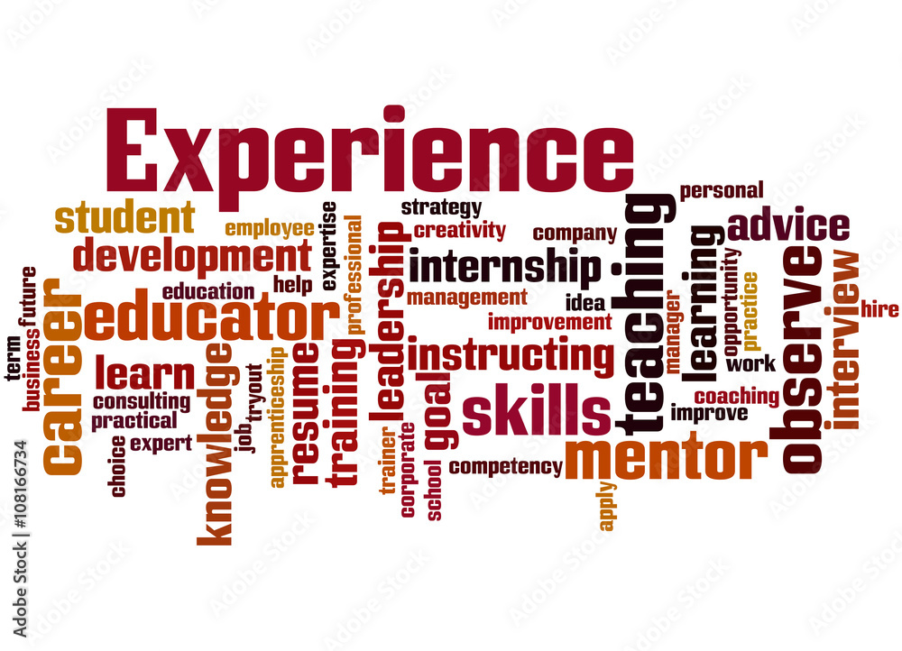 Experience, word cloud concept 7