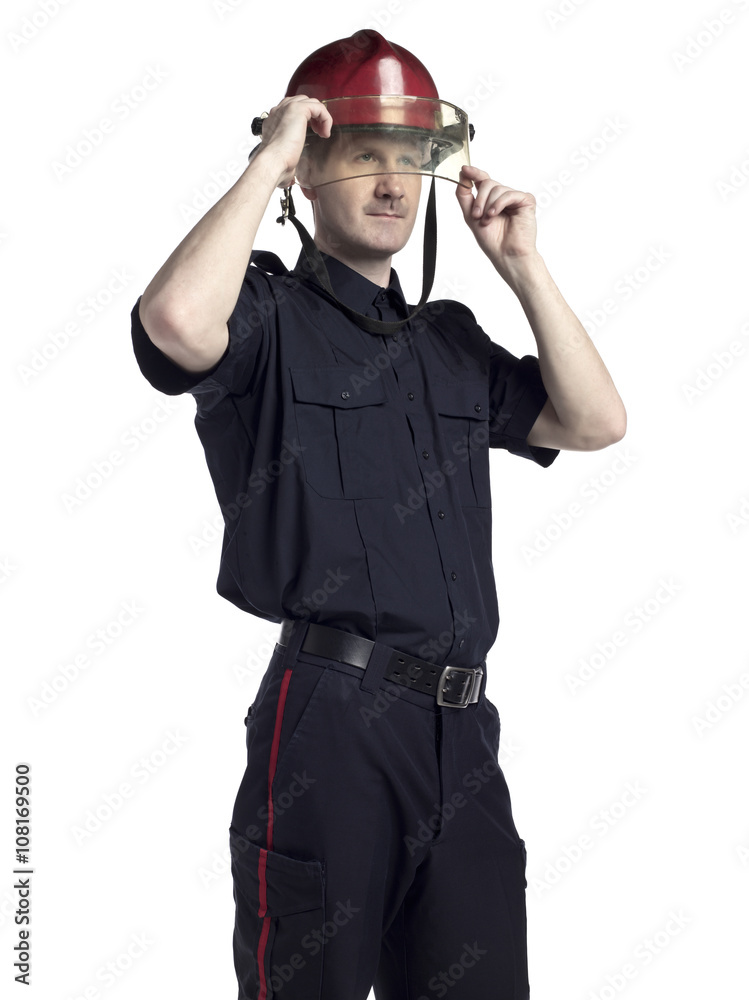 professional male fire fighter