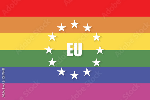 The official flag of the gay Europe