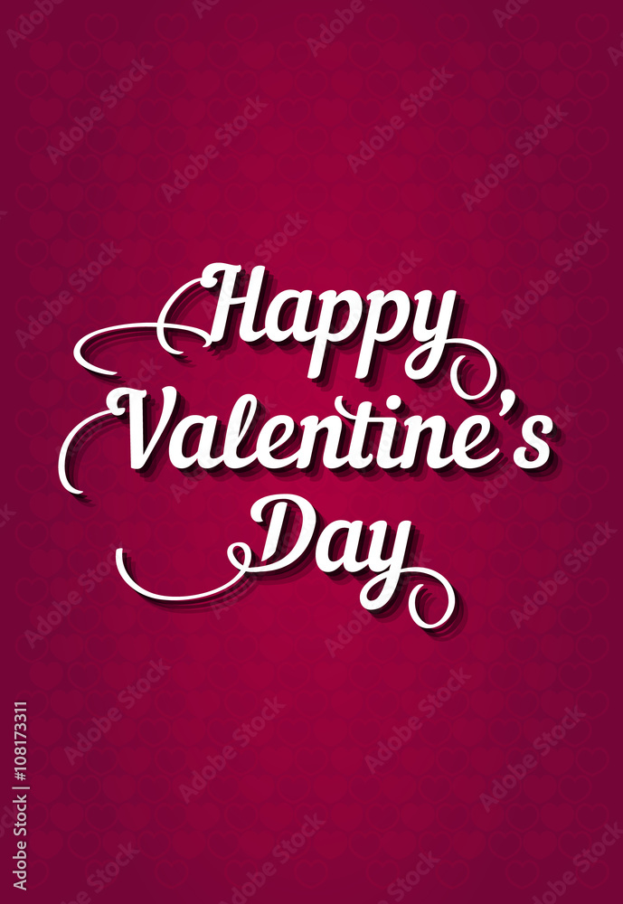 Vector Valentine's Day vintage hand drawing background with different hearts