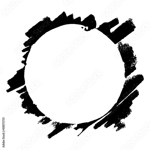 Black and white monochrome abstract frame vector isolated