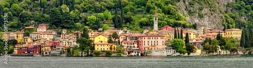 Lago di Como (Lake Como) Varenna high definition panorama composition from Bellagio
