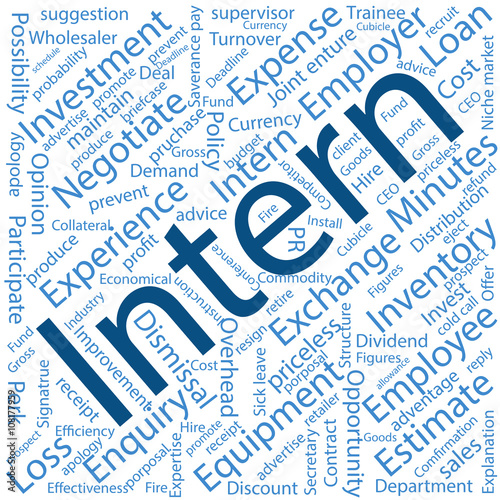 intern,word cloud art background