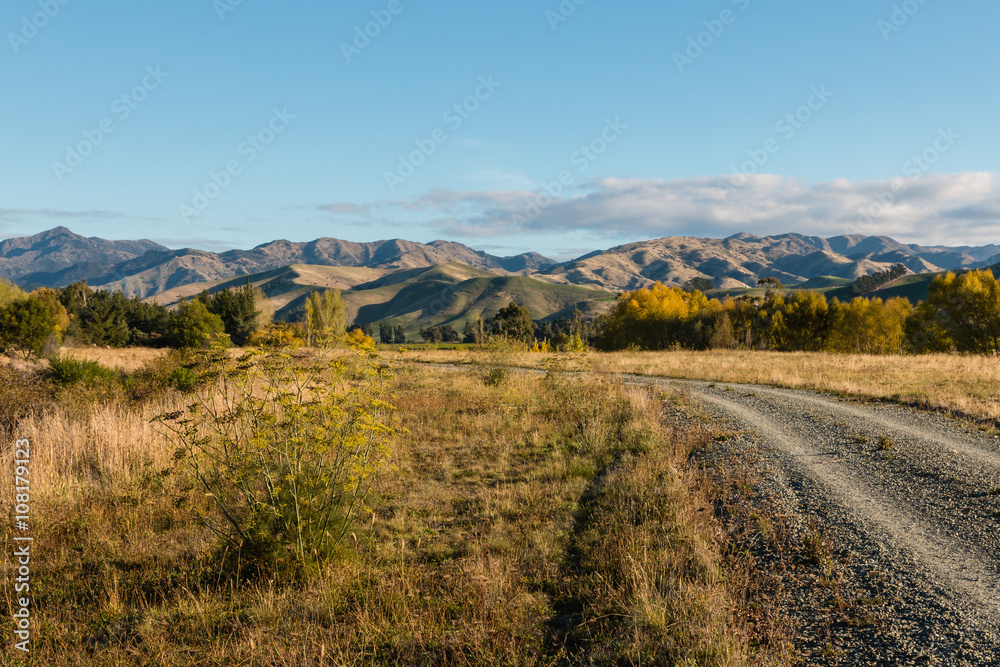 Wither Hills in New Zealand in autumn