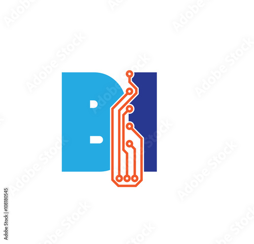bi logotype simple tech