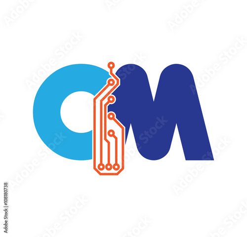 cm logotype simple tech