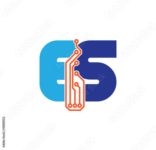 es logotype simple tech
