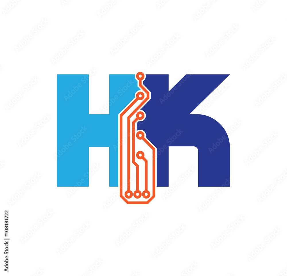 hk logotype simple tech