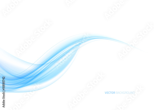 Abstract blue wavy background photo