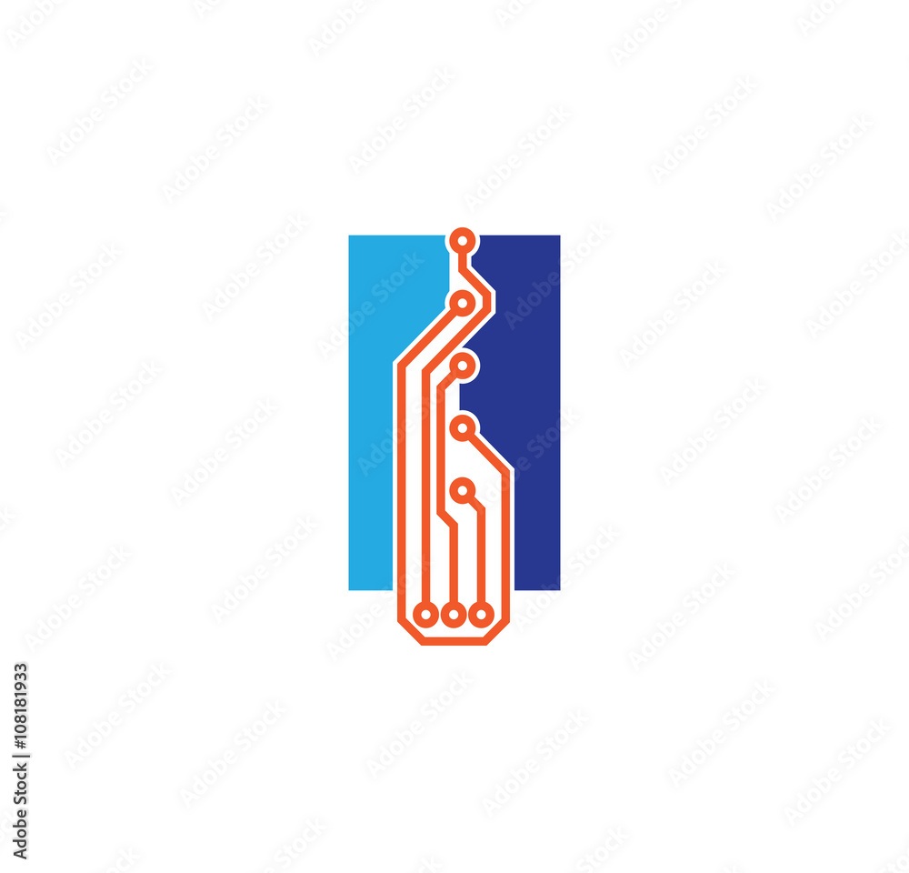 Obraz premium ii logotype simple tech