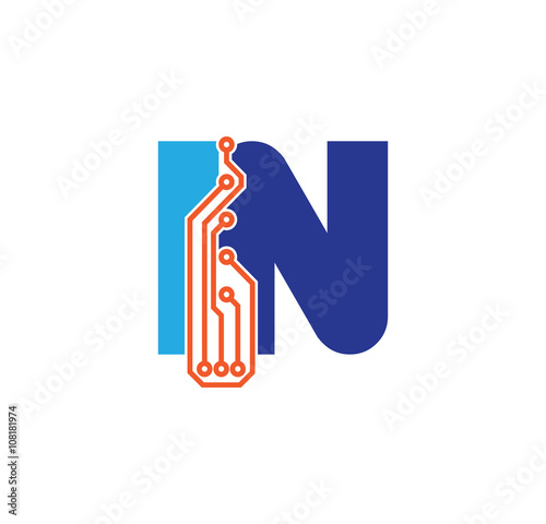 in logotype simple tech