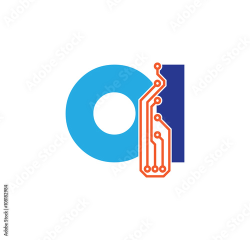 oi logotype simple tech