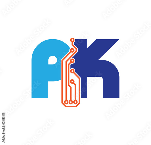 pk logotype simple tech