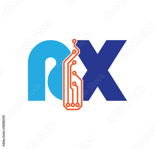 rx logotype simple tech