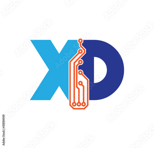 xd logotype simple tech