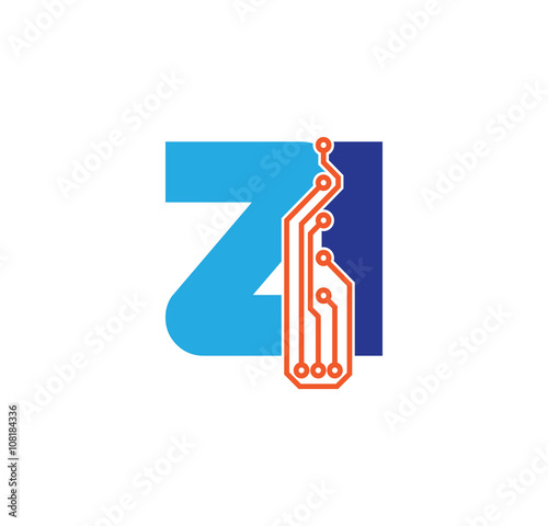 ZI logotype simple tech