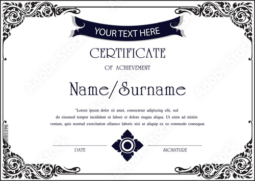 Vector certificate template