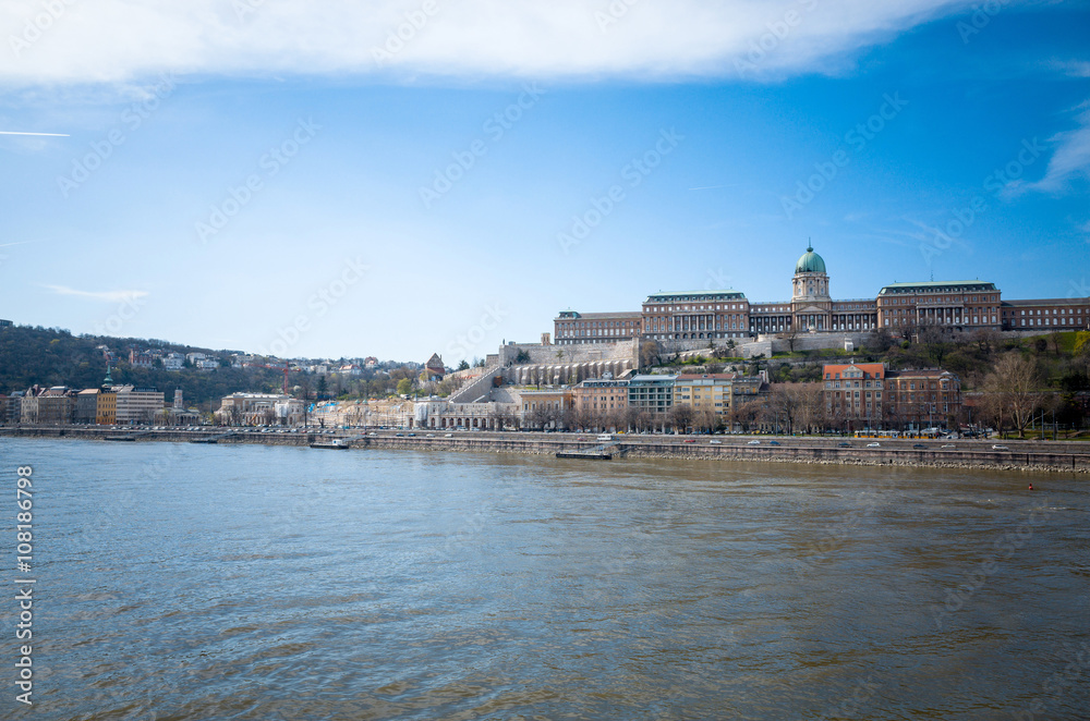 Beautiful view of historic Royal Palace in Budapest, Hungary Beautiful view of historic Royal Palace in Budapest, Hungary