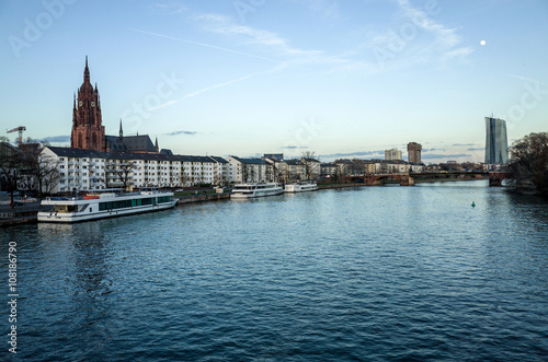 River view of The Eiserner Steg.The Eiserner Steg is a pedestria