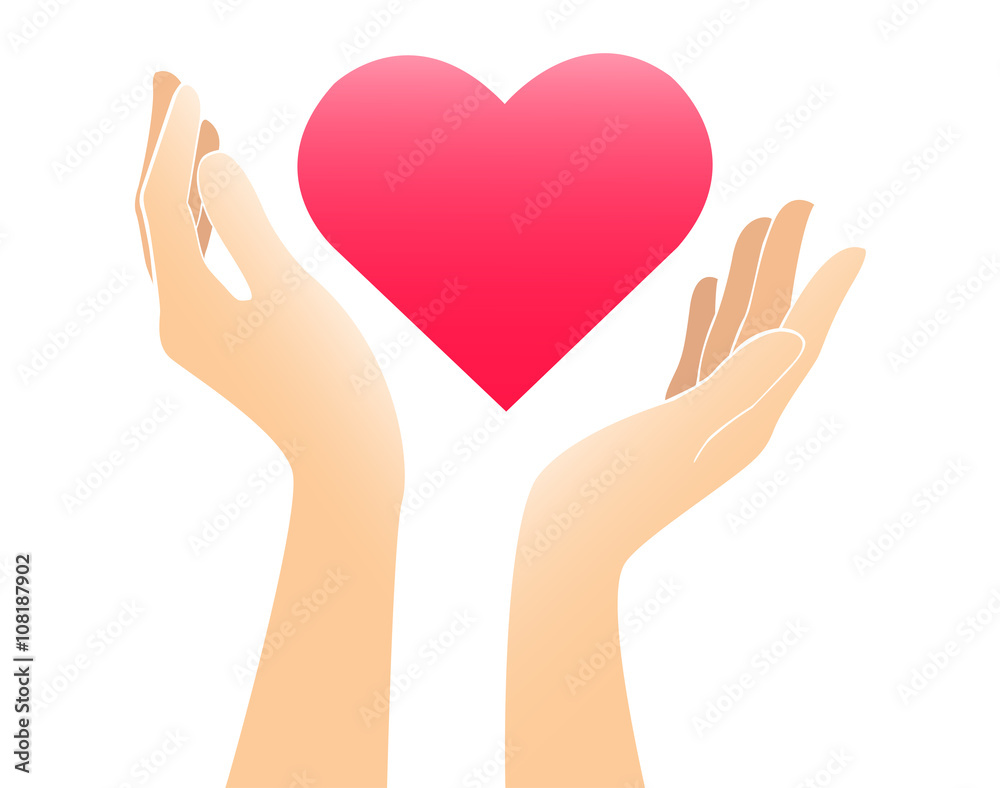 hands holding heart of love sign hands holding heart of love sign