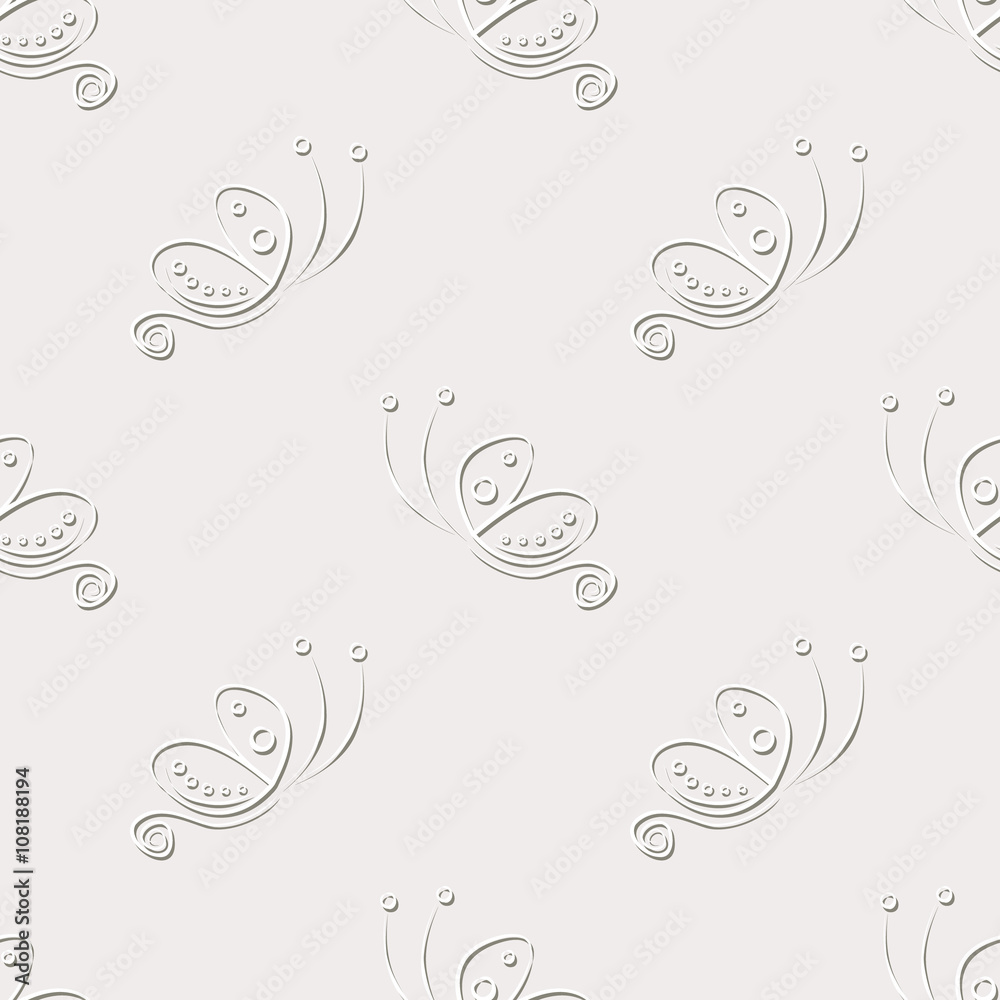 Seamless vector pattern with insect. Decorative gray background with butterflies . Series of Animals and Insects Seamless Patterns. Seamless vector pattern with insect. Decorative gray background with butterflies . Series of Animals and Insects Seamless Patterns.