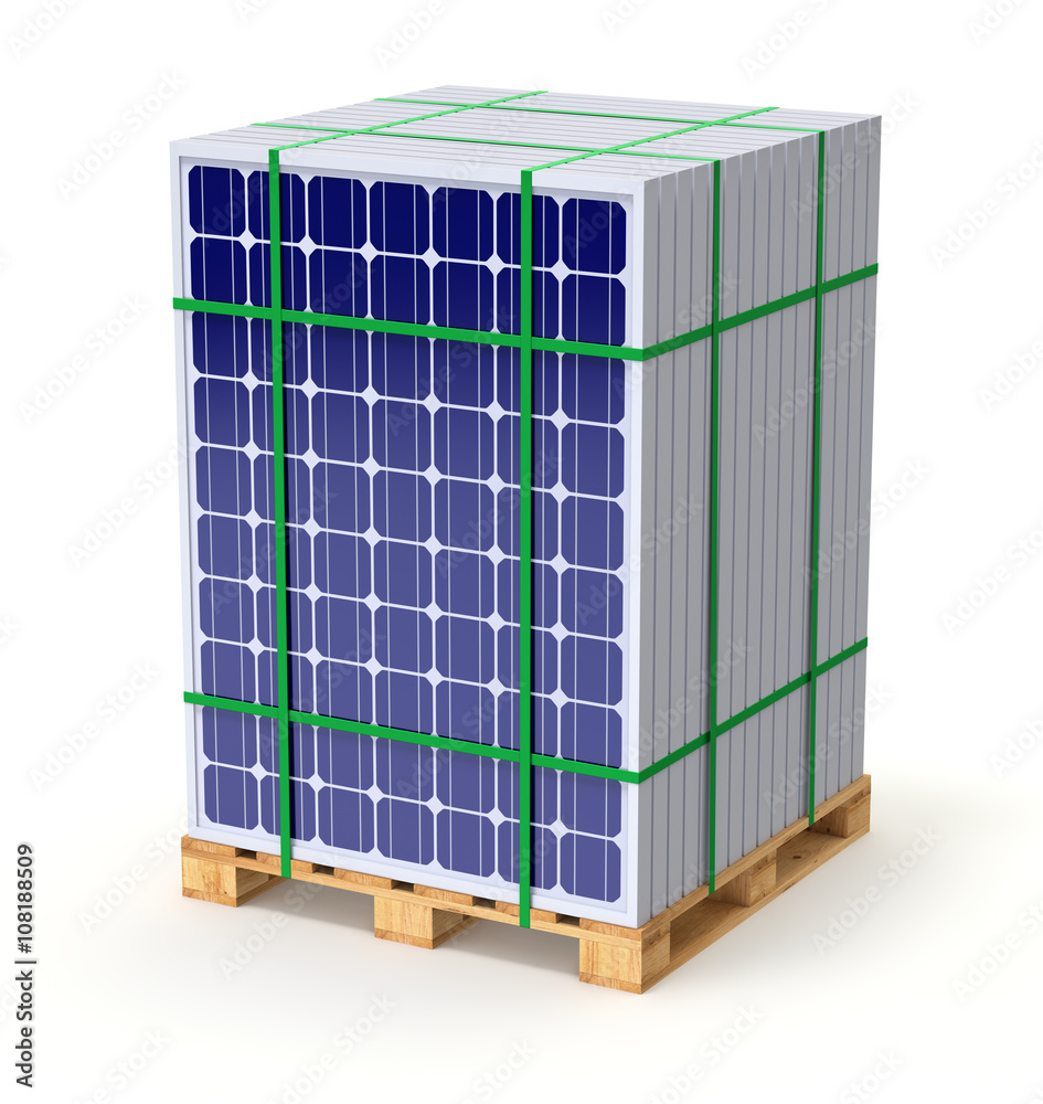 Solar panels on the pallet Stock Illustration Adobe Stock