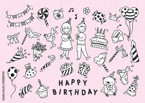 Birthday party doodle