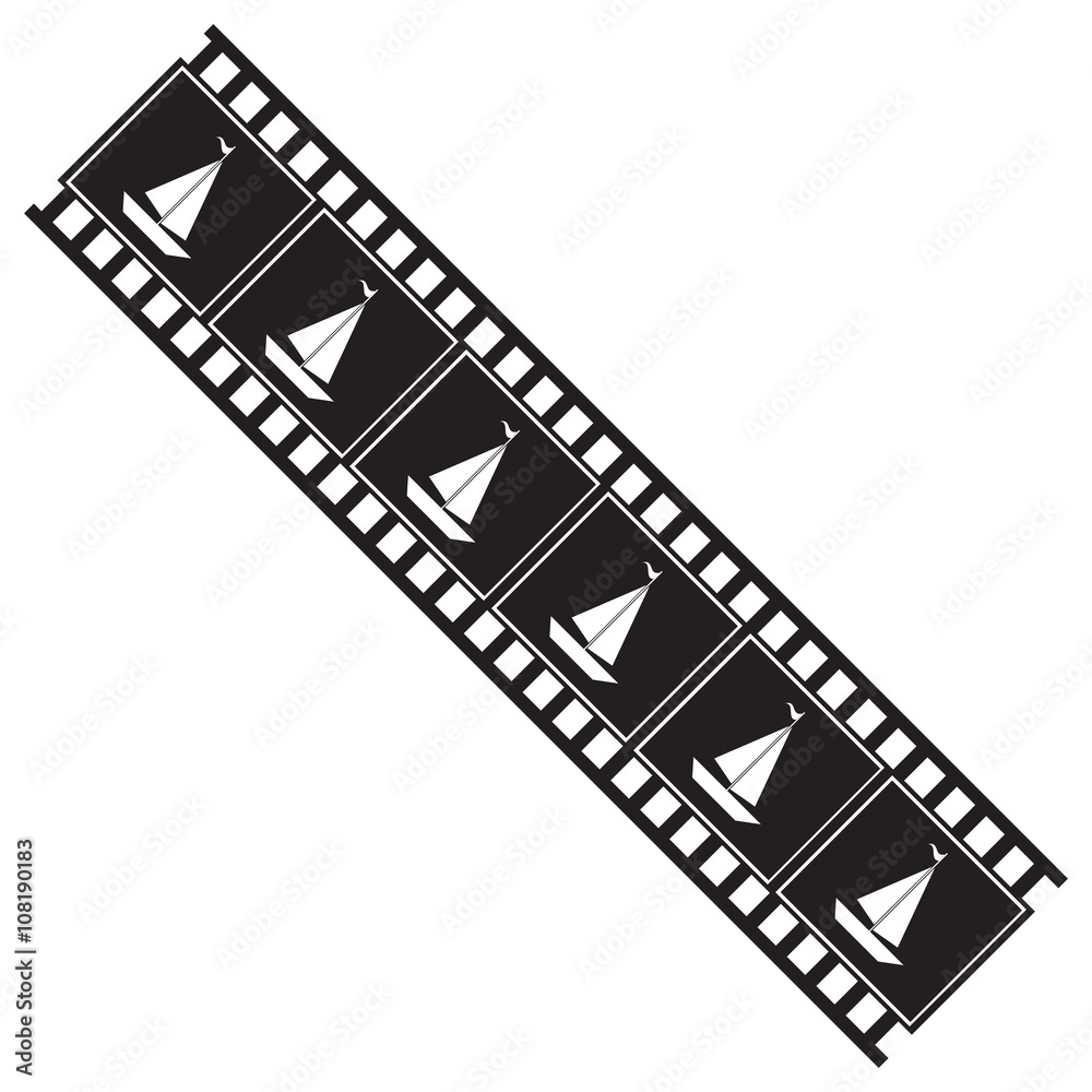 vector image of film