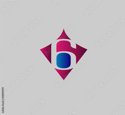 Free Download Number 6 logo. Vector logotype design
 - GFXLoad