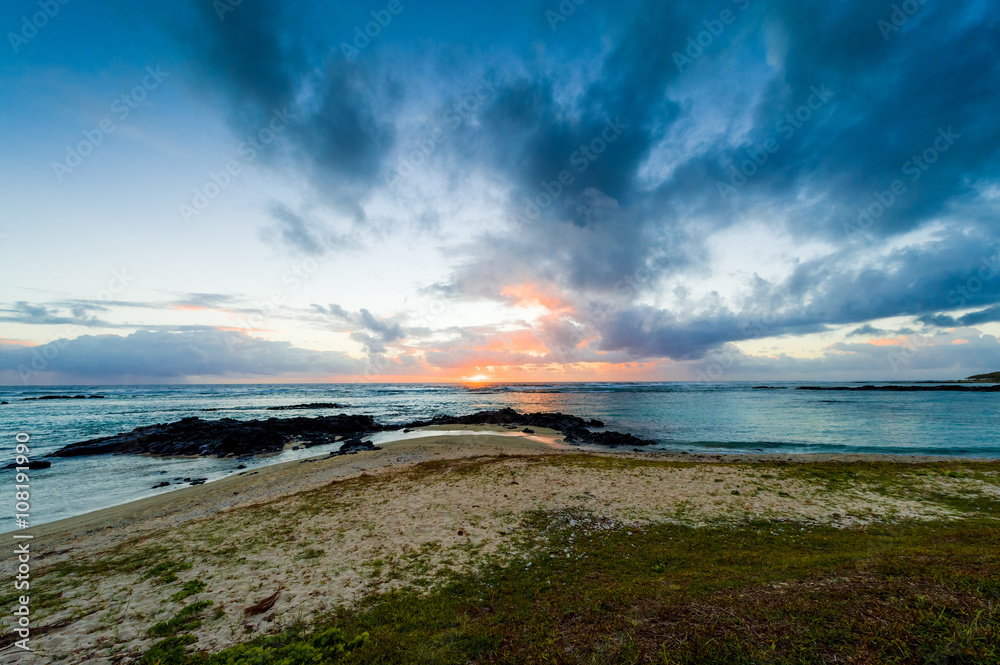 Dramatic Sunrise. Mauritius Island