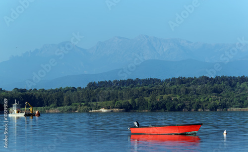 Urbino lcoastal agoon in Corsica island photo