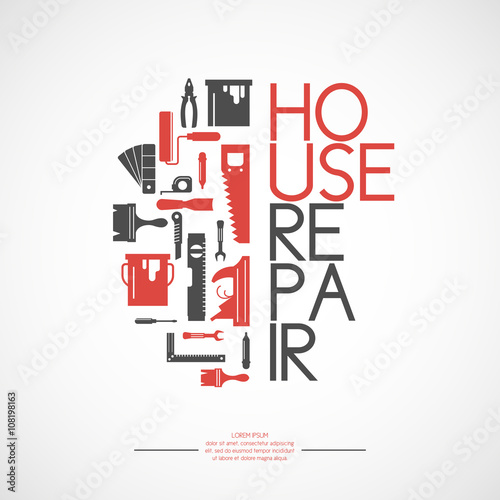 Building and house repair tools.