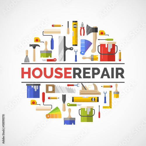 Building and house repair tools.