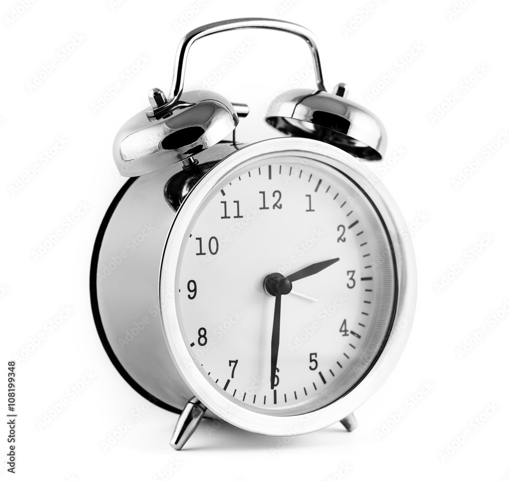 alarm clock, isolated alarm clock, isolated