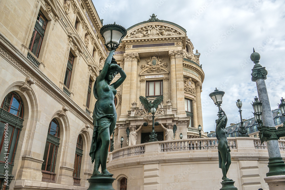 Obraz premium Opera National de Paris (Garnier Palace). Architectural details.
